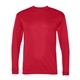 aerial view a red c2 sport long sleeve performance t - shirt, image 1 of 3
