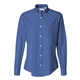 aerial view a english blue van heusen ladies long sleeve oxford shirt, image 1 of 3