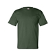 aerial view a forest green bayside short sleeve t - shirt with a pocket, image 1 of 3