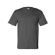 aerial view a charcoal bayside short sleeve t - shirt with a pocket, image 1 of 3
