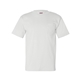 aerial view a white bayside short sleeve t - shirt with a pocket, image 1 of 3