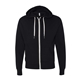 aerial view a black independent trading co. unisex french terry heathered full - zip hoody, image 1 of 3