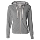 aerial view a salt & pepper independent trading co. unisex french terry heathered full - zip hoody, image 1 of 3