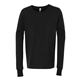 aerial view a black bella + canvas - youth long sleeve jersey tee - 3501y, image 1 of 3