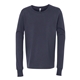 aerial view a navy bella + canvas - youth long sleeve jersey tee - 3501y, image 1 of 3