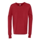 aerial view a red bella + canvas - youth long sleeve jersey tee - 3501y, image 1 of 3