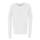 aerial view a white bella + canvas - youth long sleeve jersey tee - 3501y, image 1 of 3