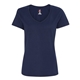 aerial view a navy hanes - ladies v - neck nano - t(r) - s04v, image 1 of 3