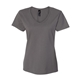 aerial view a smoke grey hanes - ladies v - neck nano - t(r) - s04v, image 1 of 3