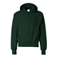 aerial view a dark green champion - reverse weave hooded sweatshirt, image 1 of 3