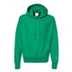 aerial view a kelly green champion - reverse weave hooded sweatshirt, image 1 of 3