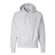 aerial view a silver grey champion - reverse weave hooded sweatshirt, image 1 of 3