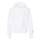 aerial view a white champion - reverse weave hooded sweatshirt, image 1 of 3