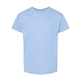 aerial view a light blue hanes - youth comfortsoft(r) heavyweight t - shirt - 5480, image 1 of 3