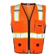 aerial view a orange kishigo - premium black series(r) heavy duty vest, image 1 of 3