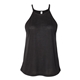 aerial view a black bella + canvas - womens flowy high neck tank - 8809, image 1 of 3