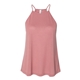 aerial view a mauve bella + canvas - womens flowy high neck tank - 8809, image 1 of 3