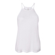aerial view a white bella + canvas - womens flowy high neck tank - 8809, image 1 of 3