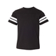 aerial view a black solid/ white lat - youth football fine jersey tee, image 1 of 3