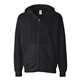 aerial view a black independent trading co. - midweight full - zip hooded sweatshirt, image 1 of 3