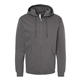 aerial view a charcoal independent trading co. - midweight full - zip hooded sweatshirt, image 1 of 3