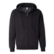 aerial view a charcoal heather independent trading co. - midweight full - zip hooded sweatshirt, image 1 of 3