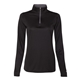 aerial view a black/ graphite badger - womens b - core quarter - zip pullover, image 1 of 3
