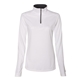 aerial view a white/ graphite badger - womens b - core quarter - zip pullover, image 1 of 3