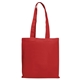 aerial view a red cotton sheeting magazine economy totes, image 1 of 2