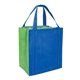 aerial view a royal/lime grande insulated tote, image 1 of 2