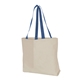 a natural-royal extra large natural tote bag with long handles