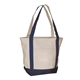 aerial view a navy standard boat tote, image 1 of 2