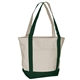 a forest-green standard boat tote