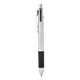 aerial view a metallic silver 4- in - one pencil and pen, image 1 of 2