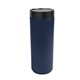 aerial view a navy 17 oz full color brew stainless steel tumbler, image 1 of 2