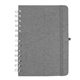 aerial view a gray rpet notebook with phone holder, image 1 of 2