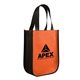aerial view a orange yuma non - woven curve bottom tote, image 1 of 3