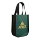 aerial view a hunter green yuma non - woven curve bottom tote, image 1 of 3