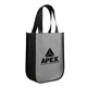 aerial view a grey yuma non - woven curve bottom tote, image 1 of 3