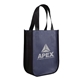 aerial view a navy yuma non - woven curve bottom tote, image 1 of 3