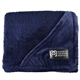 aerial view a heathered blue rpet fleece blanket, image 1 of 4