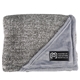 aerial view a heathered grey rpet fleece blanket, image 1 of 3