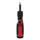 aerial view a red edmund 3- position, 12- bit screwdriver tool, image 1 of 5