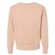 aerial view a dust pink independent trading company unisex midweight pigment dyed crew neck, image 1 of 3
