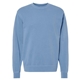 aerial view a light blue independent trading company unisex midweight pigment dyed crew neck, image 1 of 3