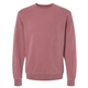 aerial view a maroon independent trading company unisex midweight pigment dyed crew neck, image 1 of 3