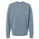 aerial view a slate blue independent trading company unisex midweight pigment dyed crew neck, image 1 of 3