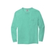 aerial view a chalky mint comfort colors(r) heavyweight ring spun long sleeve pocket tee, image 1 of 3