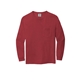 aerial view a crimson comfort colors(r) heavyweight ring spun long sleeve pocket tee, image 1 of 3