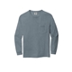 aerial view a granite comfort colors(r) heavyweight ring spun long sleeve pocket tee, image 1 of 3